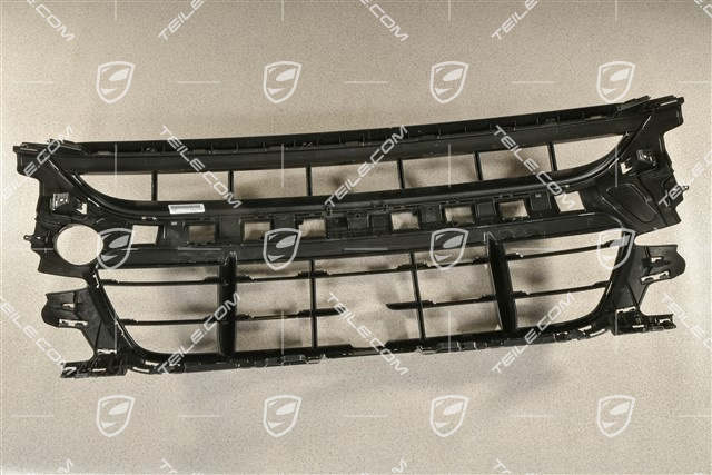 GTS / Turbo Sport design, Front bumper Grille with ACC, centre / middle , Black