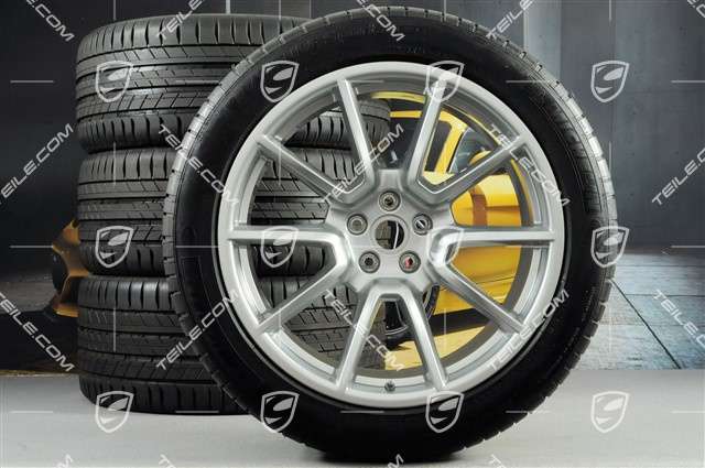 20-inch "Macan SportDesign" summer wheels set, rims 9J x 20 ET26 + 10J x 20 ET19 + NEW Michelin summer tyres 265/45 R 20 + 295/40 R 20, with TPMS