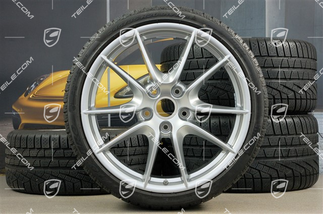 20-inch Carrera S (III) winter wheel set, 8,5J x 20 ET51 + 11J x 20 ET70 + NEW Pirelli winter tyres 245/35 ZR20 + 295/30 ZR20, with TPMS