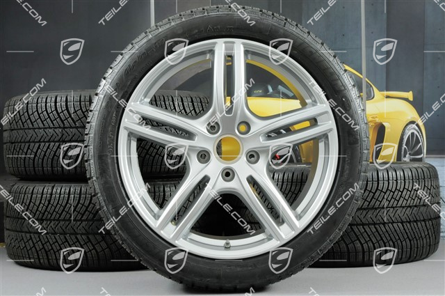 20" Koła zimowe "Panamera Turbo", felgi 9,5 J x 20 ET71 + 10,5 J x 20 ET71 + NOWE opony zimowe Michelin Pilot Alpin 4 275/40 R20 + 315/35 R20