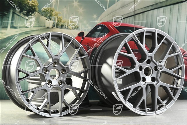 20+21" RS Spyder Felgensatz, 8,5J x20 ET50 + 11,5J x 21 ET79, Darksilver
