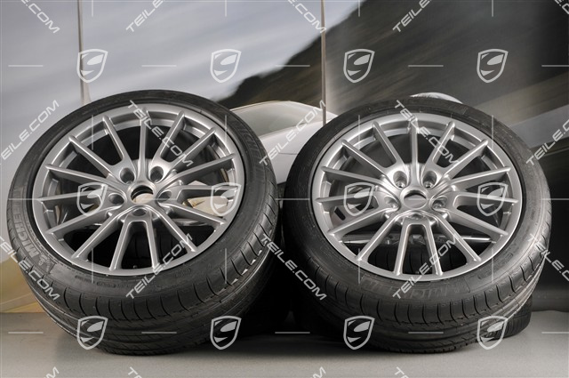 20" Komplet kół letnich Panamera Sport, felgi 2 x 9,5J x 20 ET 65 + 2 x 11,5 J x 20 ET63 + NOWE opony Michelin 255/40 ZR20 + 295/35 ZR20