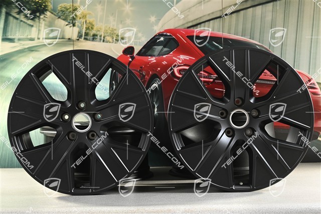 20" Felgensatz Turbo Aero, 9J x 20 ET54 + 11J x 20 ET60, in Schwarz Seidenmatt