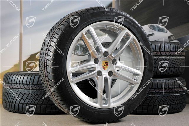 19" Panamera TURBO Winterräder Satz, Felgen 9J x 19 ET 60 + 10J x 19 ET61 + Reifen Continental 255/45 R19+285/40 R19, mit RDK-Sensoren