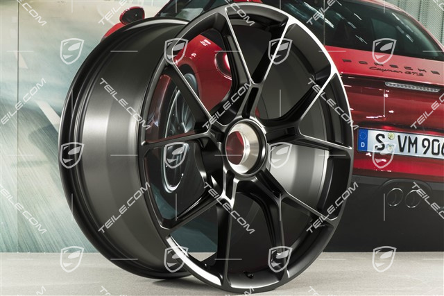 20" GT3 Felge, 9,5J x 20 ET46, schwarz seidenmatt