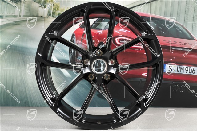 22" GT wheel rim set, 10.5J x 22 ET49 + 11.5J x 22 ET52, satin black semi-matt