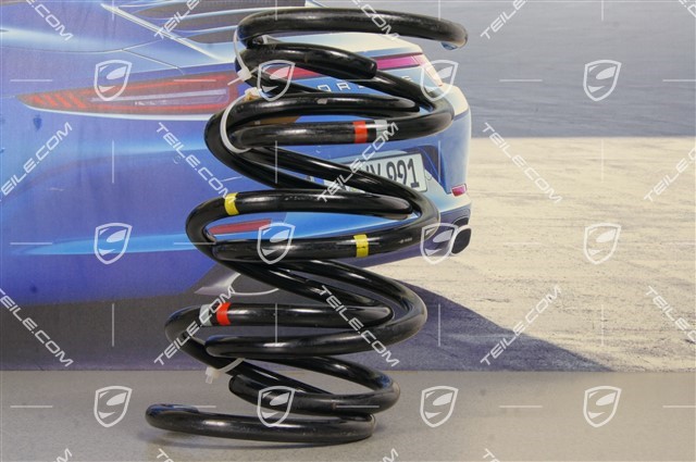 Federsatz / Schraubenfeder, HA, PDK, Kenn Fehgrau / Feuerrot, L+R