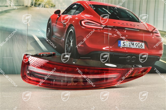 GT3 RS, Heckleuchte, schwarz-rot (dunkel), mit Nebelschlussleuchte, R