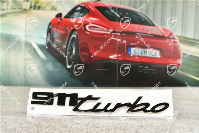 Napis "911 Turbo" czarny połysk