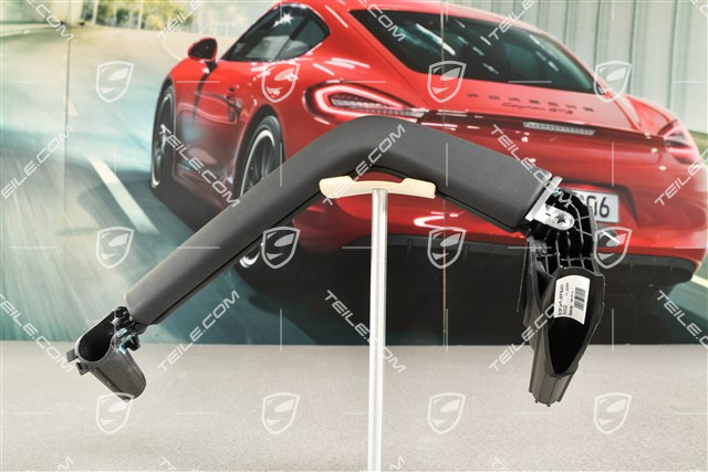 Türverkleidung Zuziehgriff, Leder, Schwarz, Vorne = Hinten, R