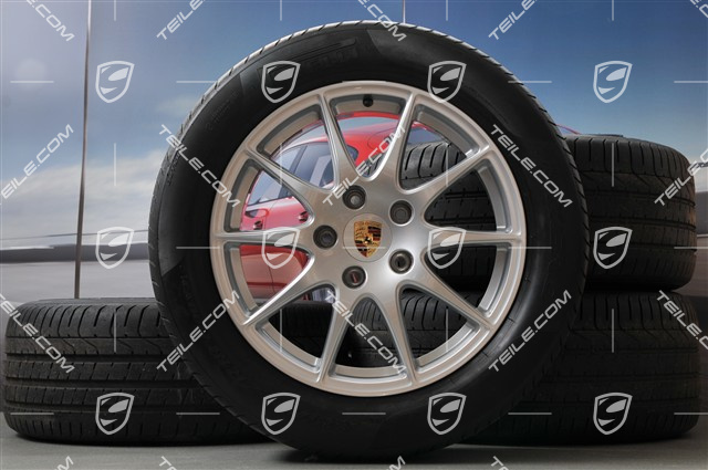 18" Komplet kół letnich Panamera S, felgi 8J x 18 ET59 + 9J x 18 ET53 + opony Pirelli P-ZERO 245/50 18 + 275/45 18