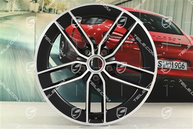 20"+21" Komplet felg Carrera Exclusive Design, felgi 8,5J x 20 ET50 + 11,5J x 21 ET79, czarny satynowy półmat