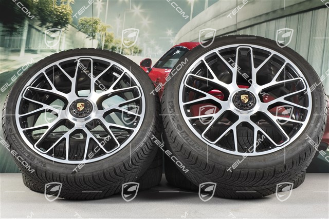 20" Turbo S central locking winter wheel set for Turbo S, wheels 8,5J x 20 ET51 + 11J x 20 ET59 + NEW Michelin Pilot Alpin PA4 winter tyres 245/35 R20+295/30 R20, TPMS