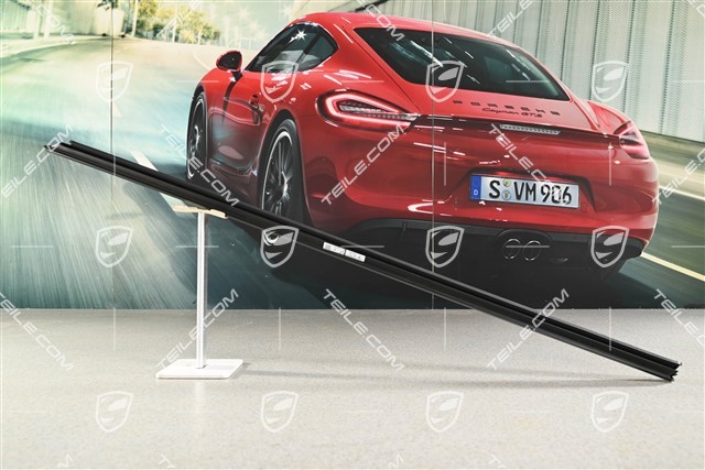 Hintertürleiste, Aluminiumpaket, Schwarzmatt, L