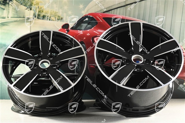 20" Felgensatz Carrera Sport, 8,5J x 20 ET49 + 11,5J x 20 ET56, schwarz hochglanz