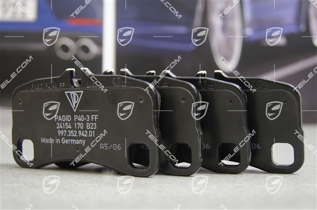 Bremsbelagsatz (L+R), GT3 MK1, STANDARD+PCCB KERAMIK Bremsen