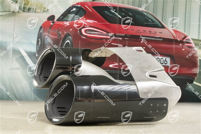 2,0L, Końcówka rury wydechowej, czarna, L