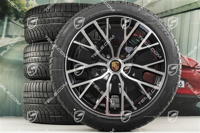 20" Turbo S Aero Design Winterräder Satz, Felgen 9J x 20 ET54 + 11J x 20 ET60 + NEUE Pirelli Winterreifen 245/45 R20 + 285/40 R20