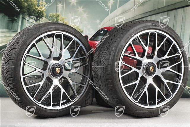 20" Turbo S central locking winter wheel set for Turbo S, wheels 8,5J x 20 ET51 + 11J x 20 ET59 + NEW Michelin Pilot Alpin PA4 winter tyres 245/35 R20+295/30 R20, TPMS