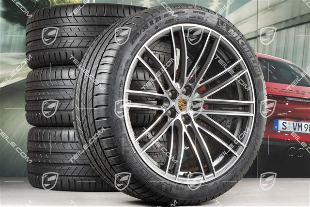 21" koła letnie, komplet, Turbo IV Design, felgi 9,5J x 21 ET27 + 10J x 21 ET19 + NOWE opony letnie Michelin 265/40 R21 + 295/35 R21, z czujnikami ciśnienia