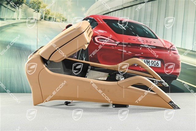 Centre console with armrest, Leather with Alcantara, Sand beige