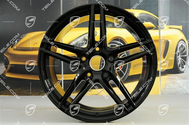19" Carrera VI Felgensatz, 8,5J x 19 ET50 + 11J x 19 ET77, für Winterbetrieb, schwarz hochglanz