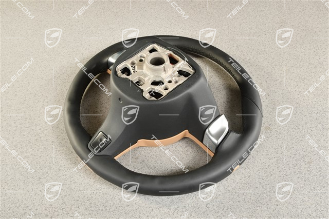 Steering wheel, Leather, heated, Automatic transmission, black+beige