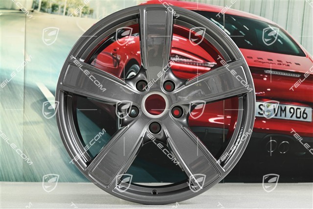 20-inch wheel rim set Carrera Sport, 8,5J x 20 ET57 + 10,5J x 20 ET51, titanium dark