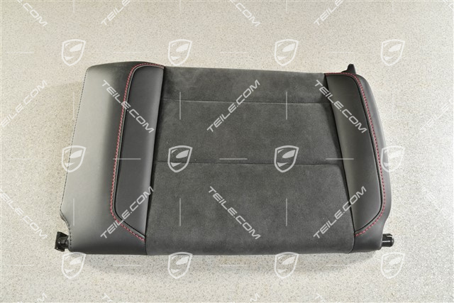 Cabrio / Targa, Back seat backrest, Rear, Leather / Alcantara , Black with Carmine red stitching, GTS, L