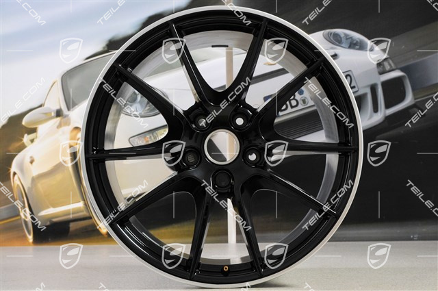 20-inch Carrera S (III) rims set, 8,5J x 20 RT51 + 11J x 20 ET70, wheel spokes painted Black