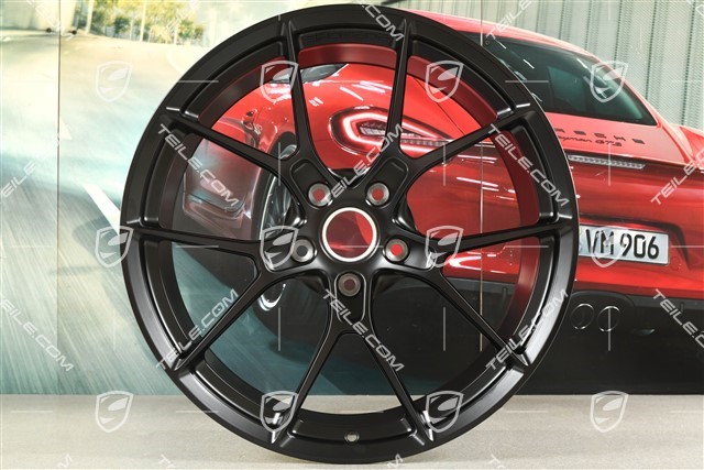 21" felga lekkiej konstrukcji 911 Carrera, 11,5J x 21 ET67, czarny satynowy półmat