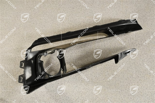 Disc / cover for front bumper retaining frame, Matt black, ACC, L