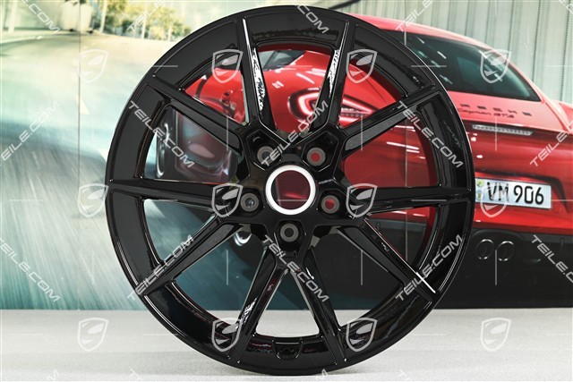 20" Carrera S wheel rim, 8.5J x 20 ET50, black high gloss