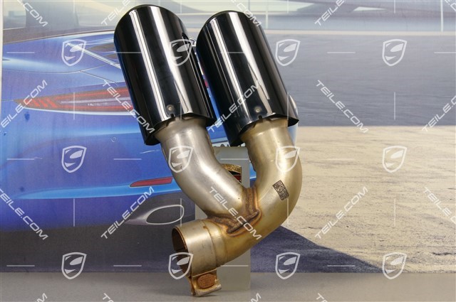 Sportowa końcówka układu wydechowego, czarna, L