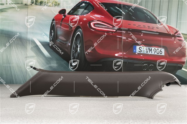 Tapicerka słupka-A, Skórzana, Espresso, Cabrio / Targa, L