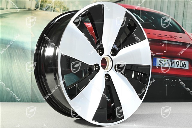 20" Macan Felge 7,5J x 20 ET32, schwarz hochglänzend