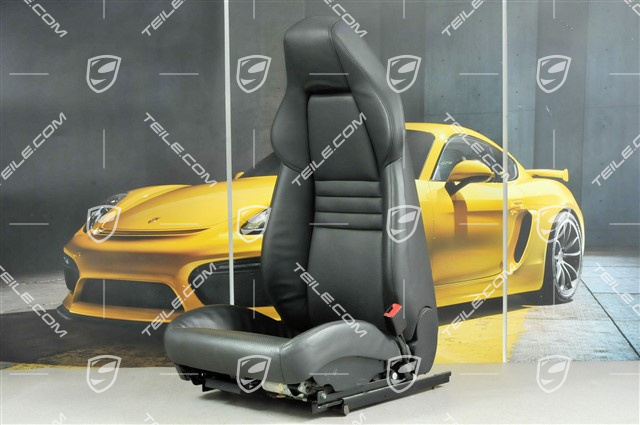 Sport seat, el. adjustment, leather, Black, R