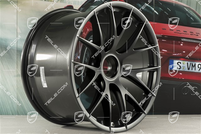 GT2RS / GT3RS Magnesium Felge, Zentralverschluss, 12,5J x 21 ET48, schwarz seidenmatt
