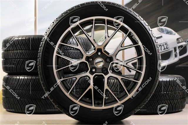 20" "RS Spyder Design" Winterräder Satz, Felgen 9J x 20 ET26 + 10J x 20 ET19, Michelin Winterreifen 265/45 R 20 + 295/40 R 20, mit RDK-Sensoren
