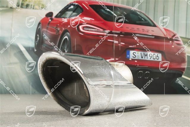 Tail pipe, sport exhaust, polished, outer, R