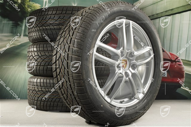 19" Cayenne Turbo IV Winterräder Satz Facelift 2014->, Felgen 8,5J x 19 ET59 + NEUE Dunlop Winterreifen 3D 265/50 R19, mit RDK-Sensoren