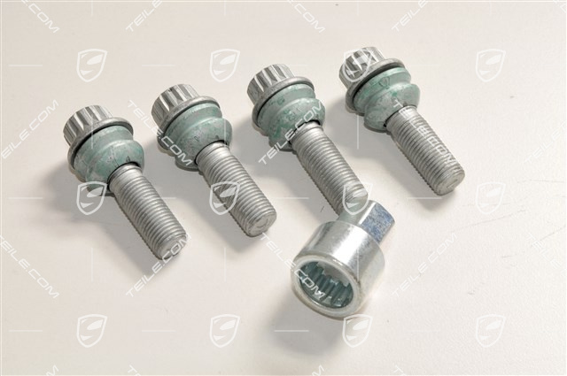 Locking wheel lug bolts, 1 set (4 pieces) Locking wheel lug bolts, 1 set (4 pieces)