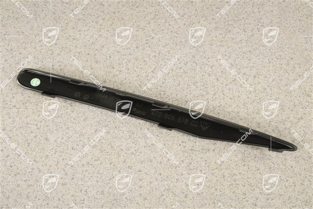 Front bumper Retaining frame lower cover, black satin, lower, R