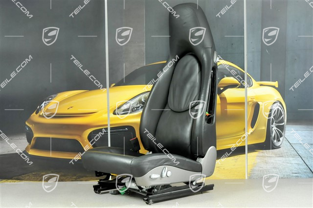 Sitz, el einstellbar, Lordosenstuetze, Leder, Schwarz, ohne Airbag, L