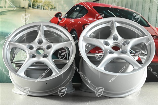 18-inch Carrera wheel set, 8J x 18 ET50 + 10J x 18 ET65