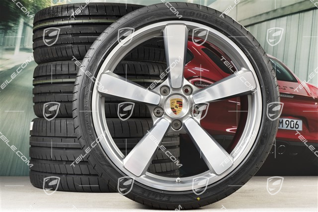 20+21-inch summer wheel set Exclusive Design, rims 8,5J x 20 ET50 + 11,5J x 21 ET67 + NEW Goodyear summer tyres 245/35 R20 + 305/30 R21, with TPM