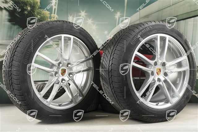 20-inch Cayenne COUPE Sport winter wheel set, rims 9J x 20 ET50 + 10,5J x 20 ET55 +  Continental winter tyres 275/45 R20 + 305/40 R20, with TPMS