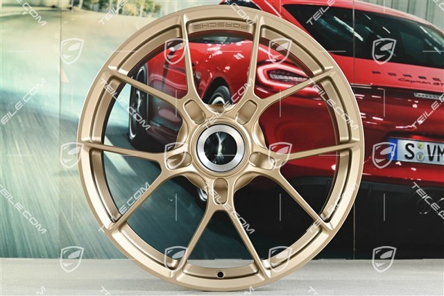 20+21" Carrera GTS lightweight alloy wheel rim set, wheels 8.5J x 20 ET50 + 11.5J x 21 ET79, in Neodyme