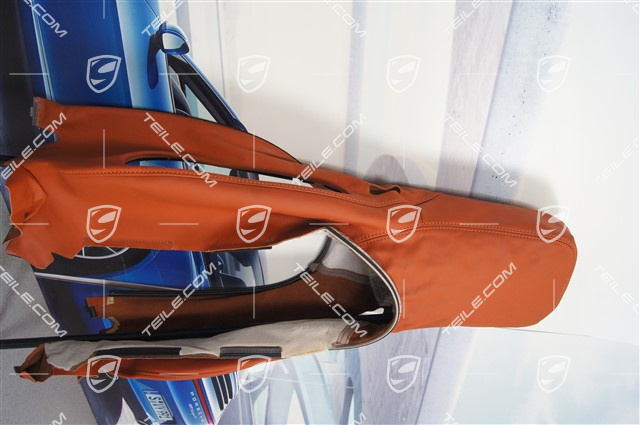 Backrest cover, outer part, basic seat, leather, terracotta, R