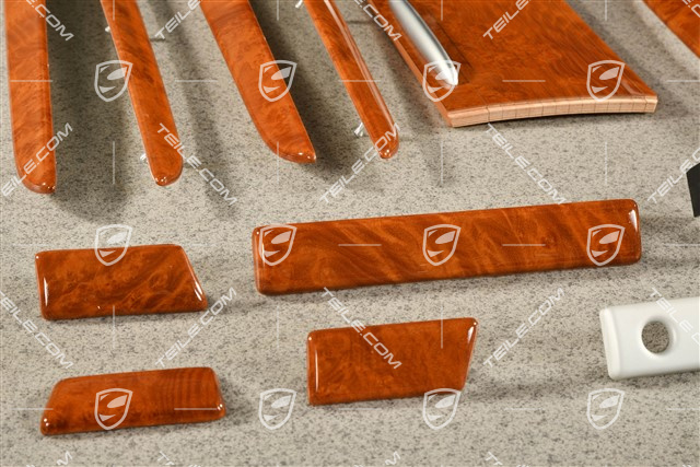 Dashboard, centre console trim moulding set / kit, Olive ash burl High gloss